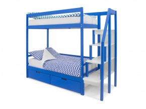 Двухъярусная кровать Svogen с ящиками синий в Еманжелинске - emanzhelinsk.mebel74.com | фото