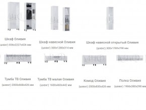 Гостиная Оливия Белый МГ в Еманжелинске - emanzhelinsk.mebel74.com | фото 3