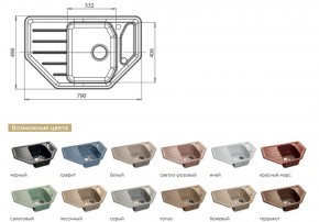 Каменная мойка GranFest Corner GF-C800E в Еманжелинске - emanzhelinsk.mebel74.com | фото 2