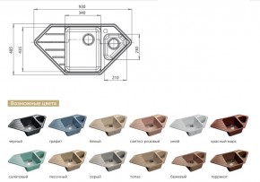 Каменная мойка GranFest Corner GF-C950E в Еманжелинске - emanzhelinsk.mebel74.com | фото 2