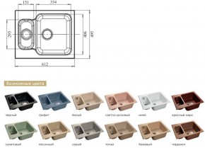 Каменная мойка GranFest Standart GF-S615K в Еманжелинске - emanzhelinsk.mebel74.com | фото 2