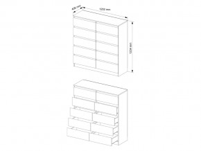 Комод Мори МК1200.10/2 Белый в Еманжелинске - emanzhelinsk.mebel74.com | фото 3