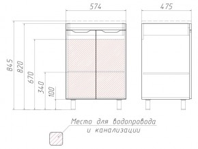 Комплект мебели для ванной 3D 60 в Еманжелинске - emanzhelinsk.mebel74.com | фото 4