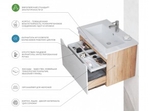 Комплект мебели в ванную Grani 600 навесной дуб сонома в Еманжелинске - emanzhelinsk.mebel74.com | фото 5