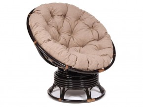 Кресло-качалка Papasan w 23/01 B с подушкой Antique brown, экошерсть Коричневый в Еманжелинске - emanzhelinsk.mebel74.com | фото