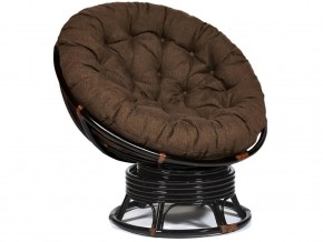 Кресло-качалка Papasan w 23/01 B с подушкой Antique brown, ткань Коричневый в Еманжелинске - emanzhelinsk.mebel74.com | фото