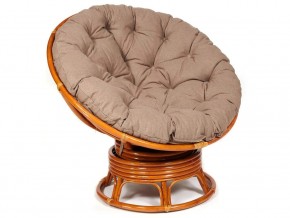 Кресло-качалка Papasan w 23/01 B с подушкой Cognac, экошерсть Коричневый в Еманжелинске - emanzhelinsk.mebel74.com | фото