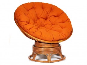 Кресло-качалка Papasan w 23/01 B с подушкой Cognac, ткань Оранжевый в Еманжелинске - emanzhelinsk.mebel74.com | фото