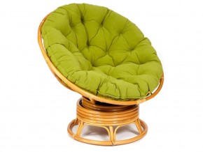 Кресло-качалка Papasan w 23/01 B с подушкой Honey, флок Олива в Еманжелинске - emanzhelinsk.mebel74.com | фото