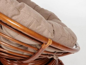 Кресло-качалка Papasan w 23/01 B с подушкой Pecan, экошерсть Коричневый в Еманжелинске - emanzhelinsk.mebel74.com | фото 3