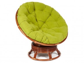 Кресло-качалка Papasan w 23/01 B с подушкой Pecan, флок Олива в Еманжелинске - emanzhelinsk.mebel74.com | фото