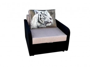 Кресло кровать Канзасик с подлокотниками тигр белый в Еманжелинске - emanzhelinsk.mebel74.com | фото 1