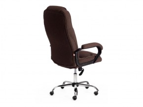 Кресло офисное Bergamo хром ткань коричневый в Еманжелинске - emanzhelinsk.mebel74.com | фото 3
