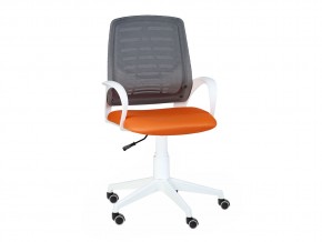 Кресло оператора Ирис white стандарт черный/оранжевый в Еманжелинске - emanzhelinsk.mebel74.com | фото 1