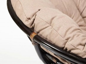 Кресло Papasan 23/01 W с подушкой Antique brown, экошерсть Коричневый в Еманжелинске - emanzhelinsk.mebel74.com | фото 4