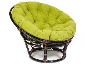 Кресло Papasan 23/01 W с подушкой Antique brown, флок Олива в Еманжелинске - emanzhelinsk.mebel74.com | фото