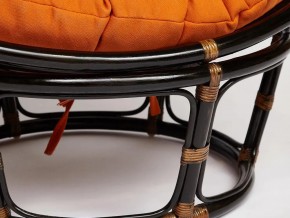 Кресло Papasan 23/01 W с подушкой Antique brown, ткань Оранжевый в Еманжелинске - emanzhelinsk.mebel74.com | фото 3