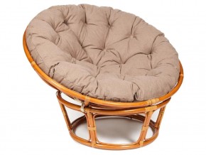 Кресло Papasan 23/01 W с подушкой Cognac, экошерсть Коричневый в Еманжелинске - emanzhelinsk.mebel74.com | фото