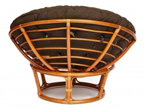 Кресло Papasan 23/01 W с подушкой Cognac, ткань Коричневый в Еманжелинске - emanzhelinsk.mebel74.com | фото 2