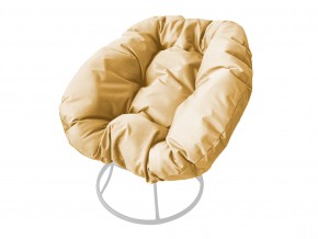 Кресло Пончик без ротанга бежевая подушка в Еманжелинске - emanzhelinsk.mebel74.com | фото