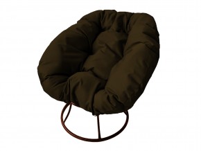 Кресло Пончик без ротанга коричневая подушка в Еманжелинске - emanzhelinsk.mebel74.com | фото