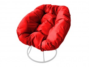 Кресло Пончик без ротанга красная подушка в Еманжелинске - emanzhelinsk.mebel74.com | фото