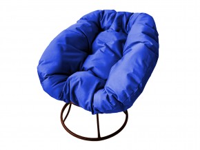 Кресло Пончик без ротанга синяя подушка в Еманжелинске - emanzhelinsk.mebel74.com | фото
