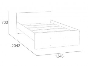 Кровать 1200 НМ 011.53-02 Симпл Белый Фасадный в Еманжелинске - emanzhelinsk.mebel74.com | фото 4