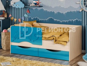 Кровать Дельфин-2 МДФ Голубой металлик в Еманжелинске - emanzhelinsk.mebel74.com | фото