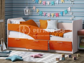 Кровать Дельфин МДФ 1600 Апельсин металлик в Еманжелинске - emanzhelinsk.mebel74.com | фото 1