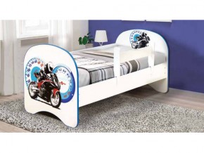Кровать детская с фотопечатью без ящика Мотоцикл 800*1600 в Еманжелинске - emanzhelinsk.mebel74.com | фото 1