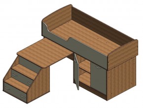 Кровать Дюймовочка 2 Розовая в Еманжелинске - emanzhelinsk.mebel74.com | фото 3