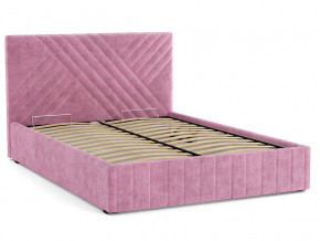 Кровать Гамма 1600 с основанием велюр тенерифе розовый в Еманжелинске - emanzhelinsk.mebel74.com | фото 2