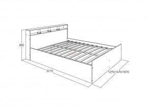 Кровать Ольга 17 1400 в Еманжелинске - emanzhelinsk.mebel74.com | фото 2