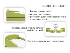 Кровать с ящиком Letmo авокадо (рогожка) в Еманжелинске - emanzhelinsk.mebel74.com | фото 12