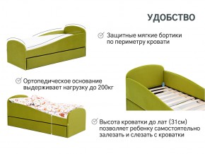 Кровать с ящиком Letmo оливковый (велюр) в Еманжелинске - emanzhelinsk.mebel74.com | фото 11