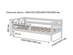 Кровать софа Аист-3 Классика белый 1400х700 мм в Еманжелинске - emanzhelinsk.mebel74.com | фото 2