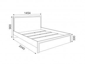 Кровать стандарт с настилом 1400 Беатрис модуль 16 Орех гепланкт в Еманжелинске - emanzhelinsk.mebel74.com | фото 2