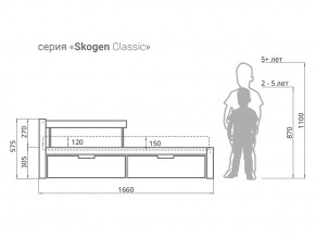 Кровать Svogen classic с ящиками и бортиком графит в Еманжелинске - emanzhelinsk.mebel74.com | фото 2