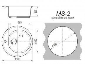 Кухонная мойка MS-2 в Еманжелинске - emanzhelinsk.mebel74.com | фото 2