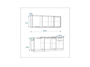 Кухонный гарнитур 11 Грецкий орех 1500 в Еманжелинске - emanzhelinsk.mebel74.com | фото 2