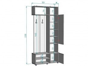 Прихожая с зеркалом V1_M в Еманжелинске - emanzhelinsk.mebel74.com | фото 3