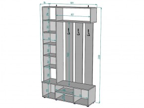 Прихожая с зеркалом V24_M в Еманжелинске - emanzhelinsk.mebel74.com | фото 3