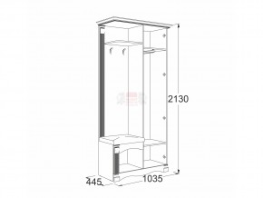 Прихожая Саша 16 в Еманжелинске - emanzhelinsk.mebel74.com | фото 2