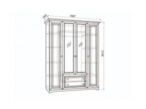 Шкаф 4-створчатый Белла в Еманжелинске - emanzhelinsk.mebel74.com | фото 2