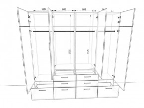 Шкаф распашной 2400А Антрацит в Еманжелинске - emanzhelinsk.mebel74.com | фото 2