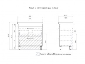 Тумба Nova 2-800 2 ящика Миранда в Еманжелинске - emanzhelinsk.mebel74.com | фото 6