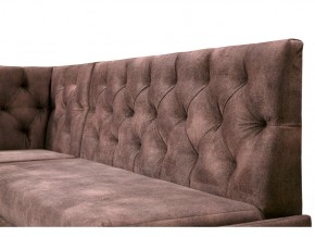 Угловой диван Призма со стяжкми коричневый со спальным местом в Еманжелинске - emanzhelinsk.mebel74.com | фото 2