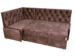 Угловой диван Призма со стяжкми коричневый со спальным местом в Еманжелинске - emanzhelinsk.mebel74.com | фото 4